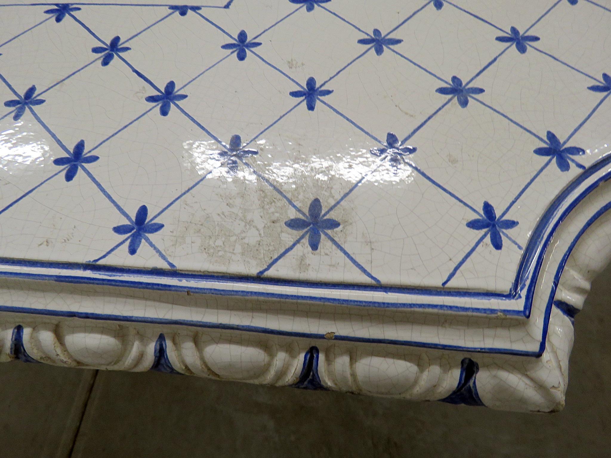 Signed Vintage Porcelain Top Table 3