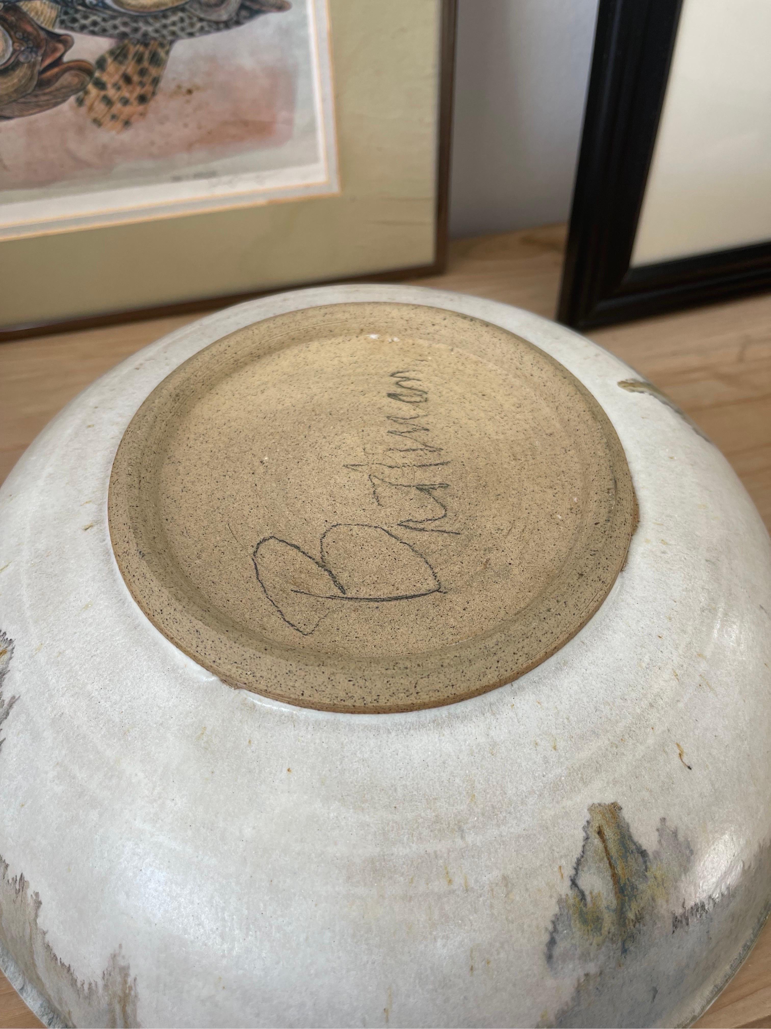 Late 20th Century Signed Vintage Pottery For Sale