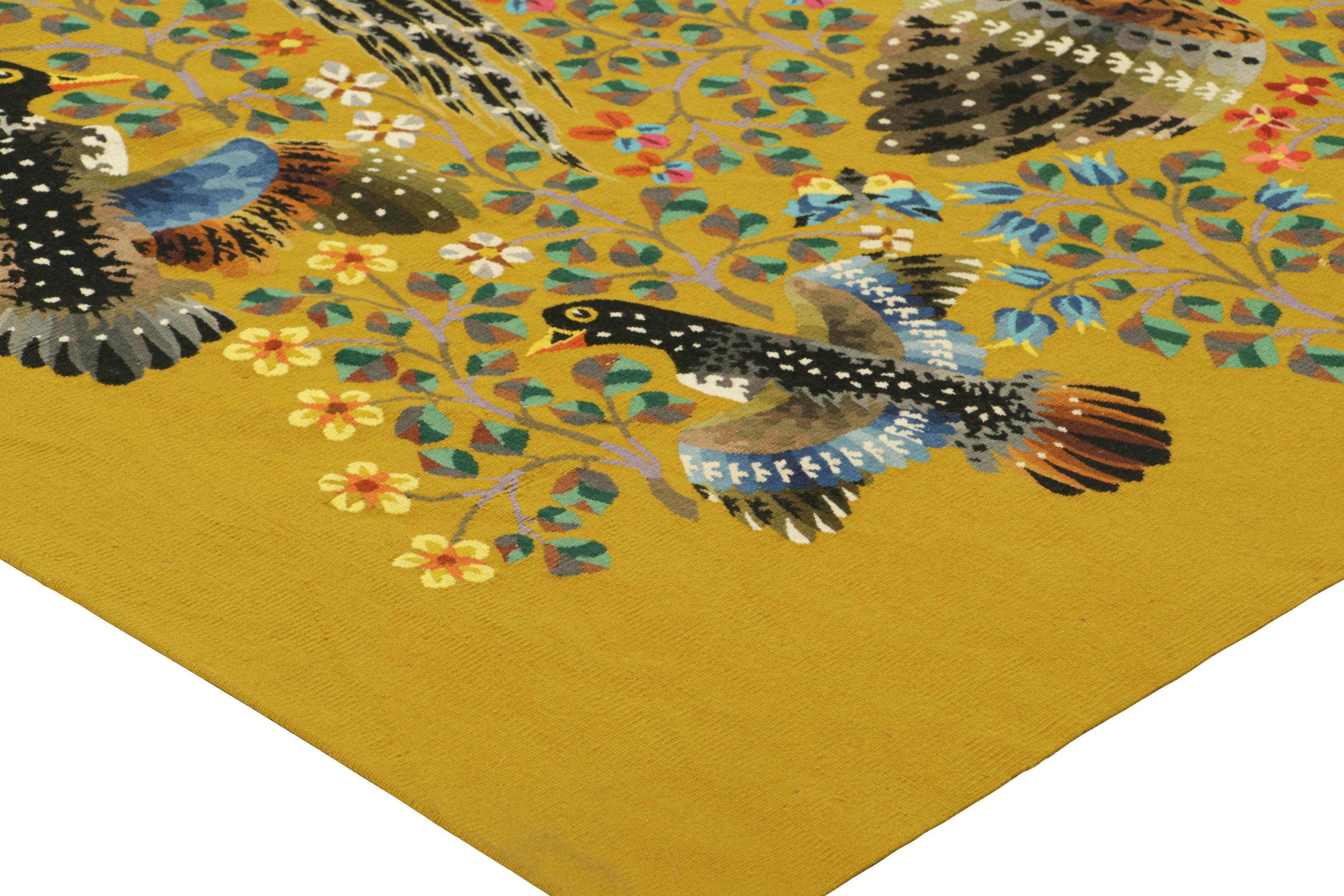 Tapisserie picturale et florale vintage signée Rene Perrot  Rug & Kilim Bon état - En vente à Long Island City, NY