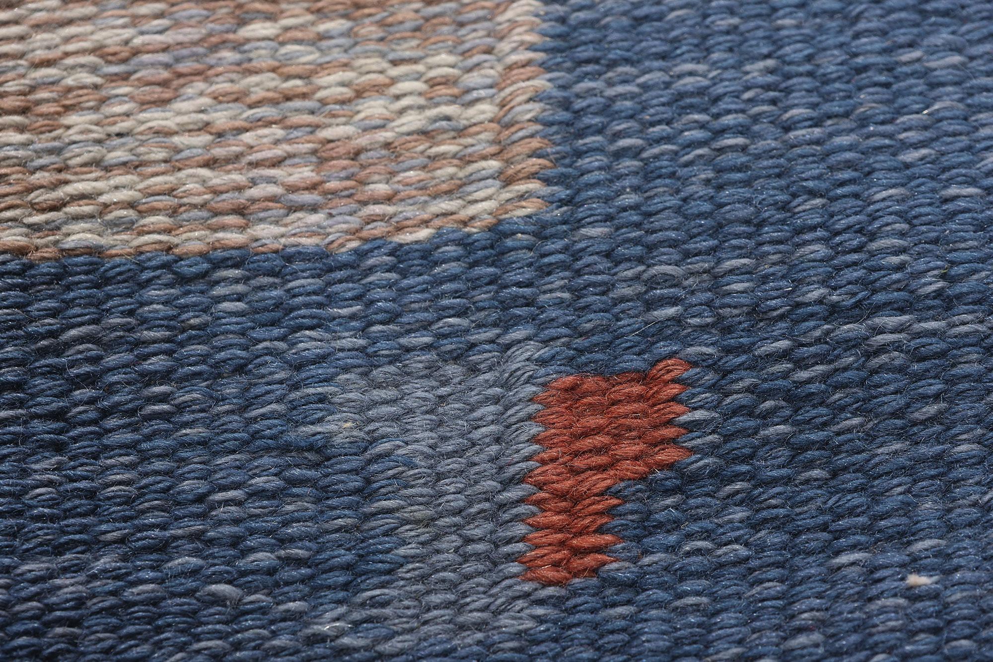 Wool 1950's Erik Lundberg Swedish Scandinavian Röllakan, Vävaregården For Sale