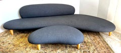 Signed Vitra Isamu Noguchi Freeform Cloud Large Biomorphic Sofa & Ottoman