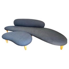 Used Signed Vitra Isamu Noguchi Freeform Cloud Large Biomorphic Sofa & Ottoman