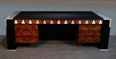 Signed Vladimir Kagan Inlaid Art Deco Executive Desk