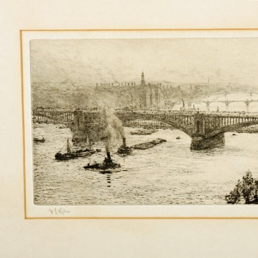 Signed W L Wyllie Etching, 20th Century In Good Condition For Sale In London, GB