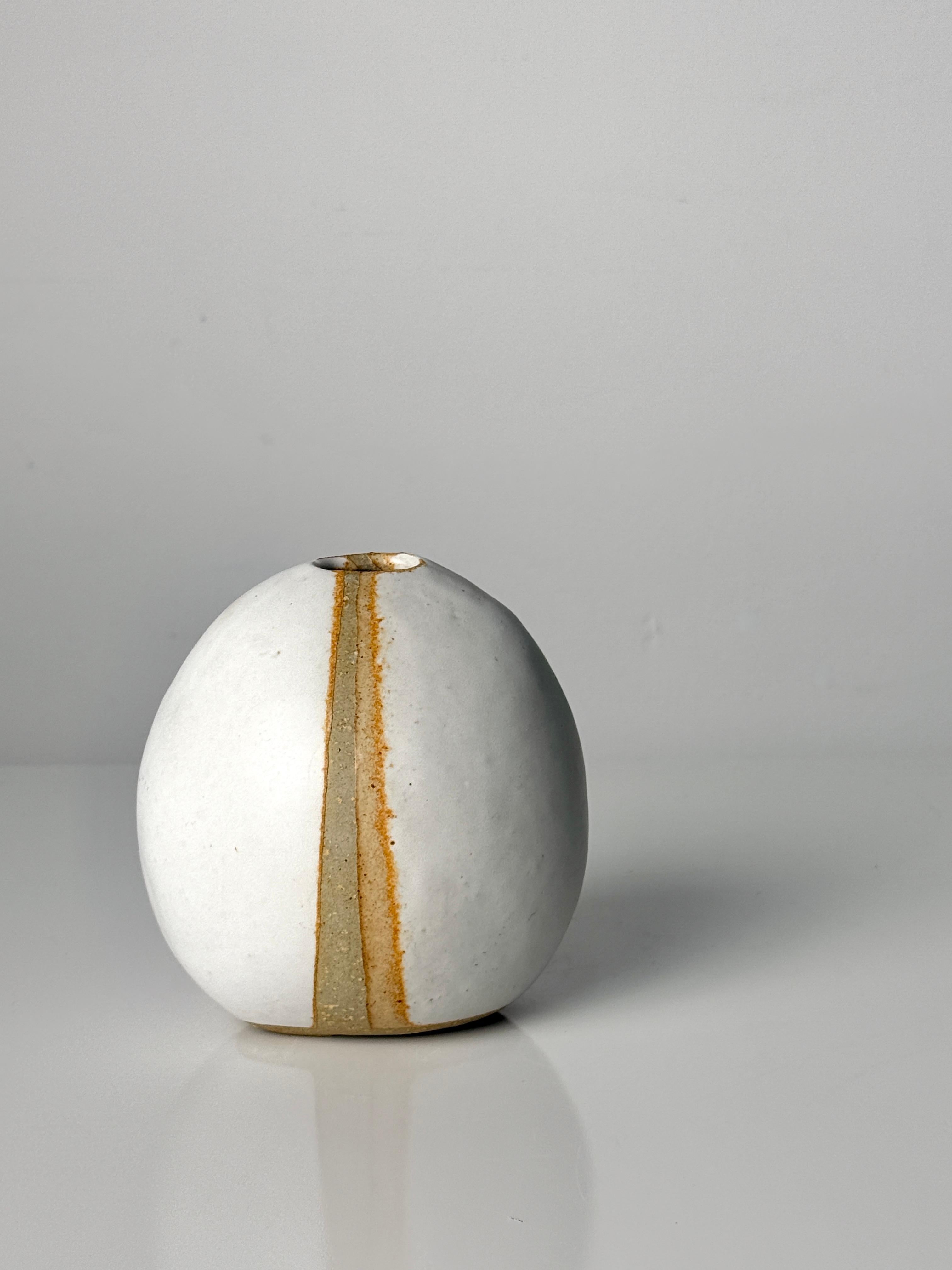Mid-Century Modern Vase en grès émaillé signé Warren Hullow, années 1970 en vente