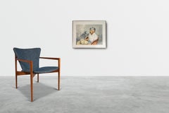 Signed Watercolor El Equipal Folk Art Painting by Luis Ricardo Amendolla, 1980's