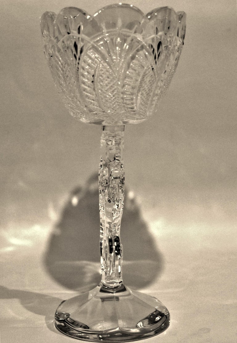 Waterford Crystal Footed Centerpiece Bowl with Seahorse Motif and