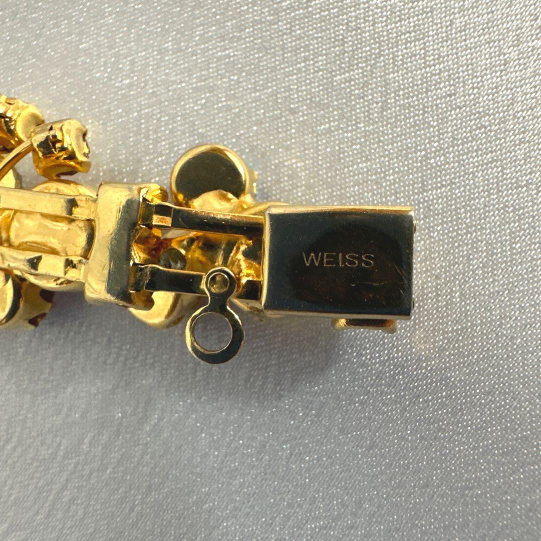 Signé Weiss multicolore  Ensemble de colliers, bracelets et boucles d'oreilles en vente 5