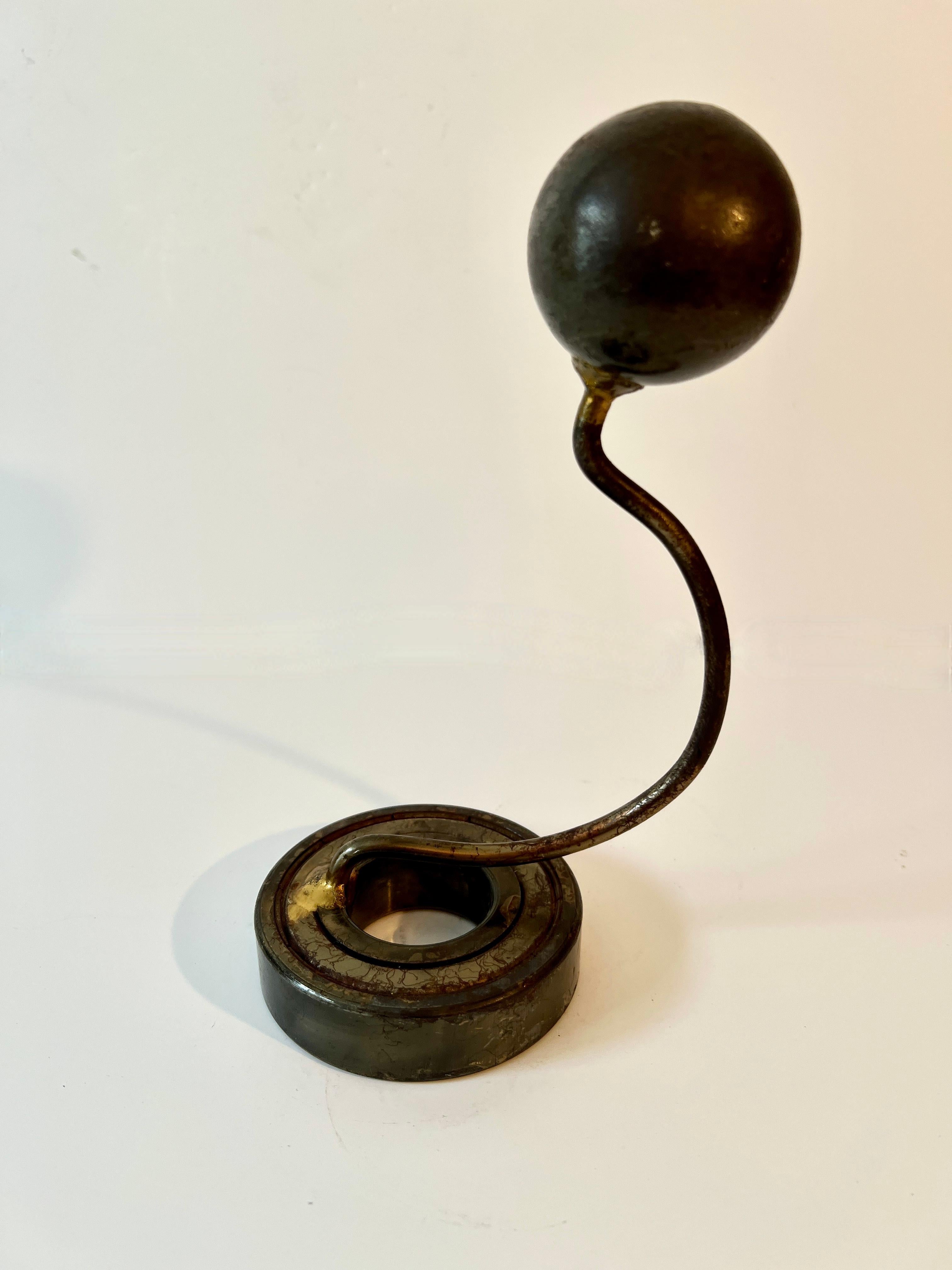 Signed Welded Abstract Metal Sculpture In Good Condition For Sale In Los Angeles, CA