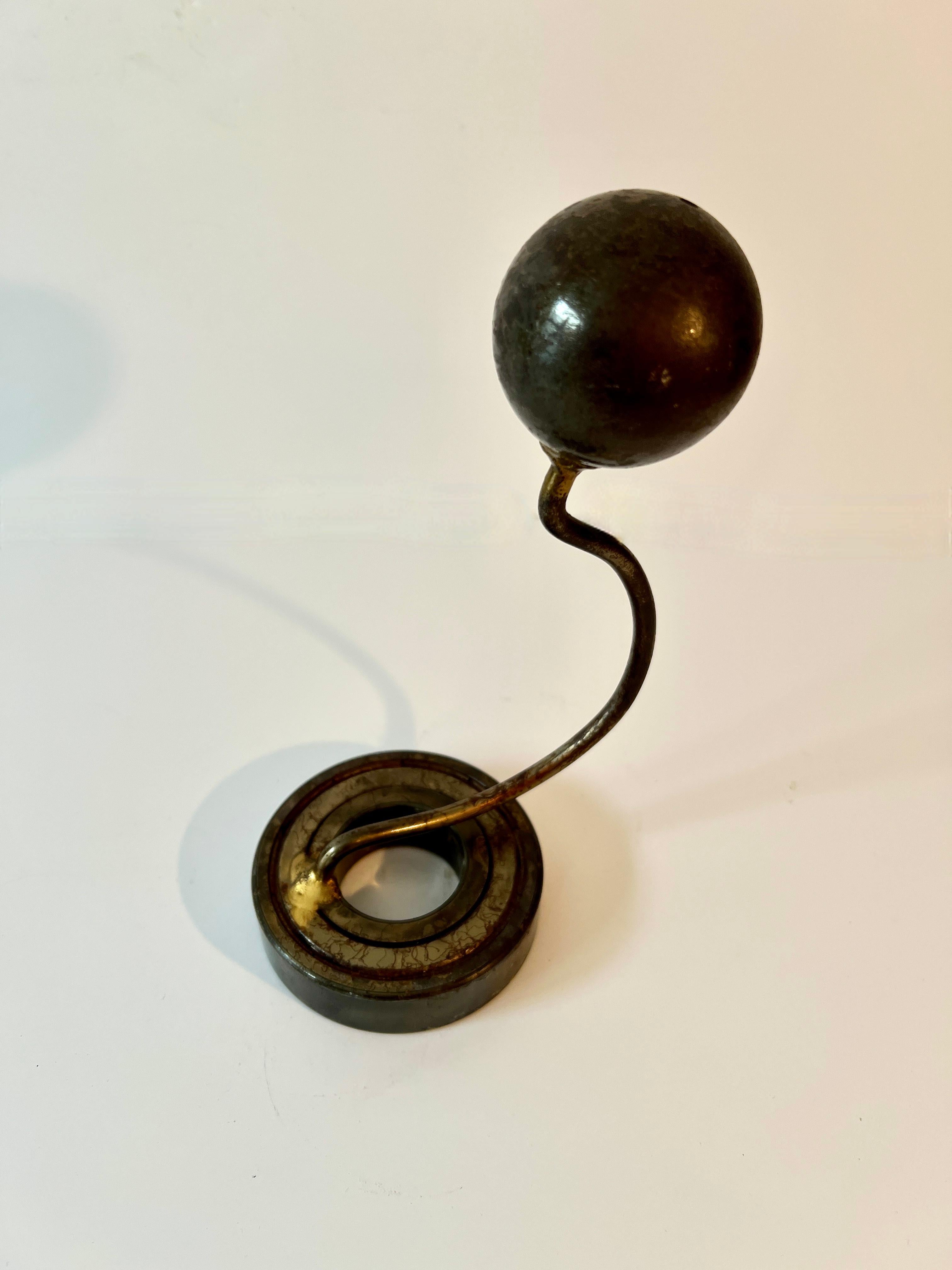 20th Century Signed Welded Abstract Metal Sculpture For Sale