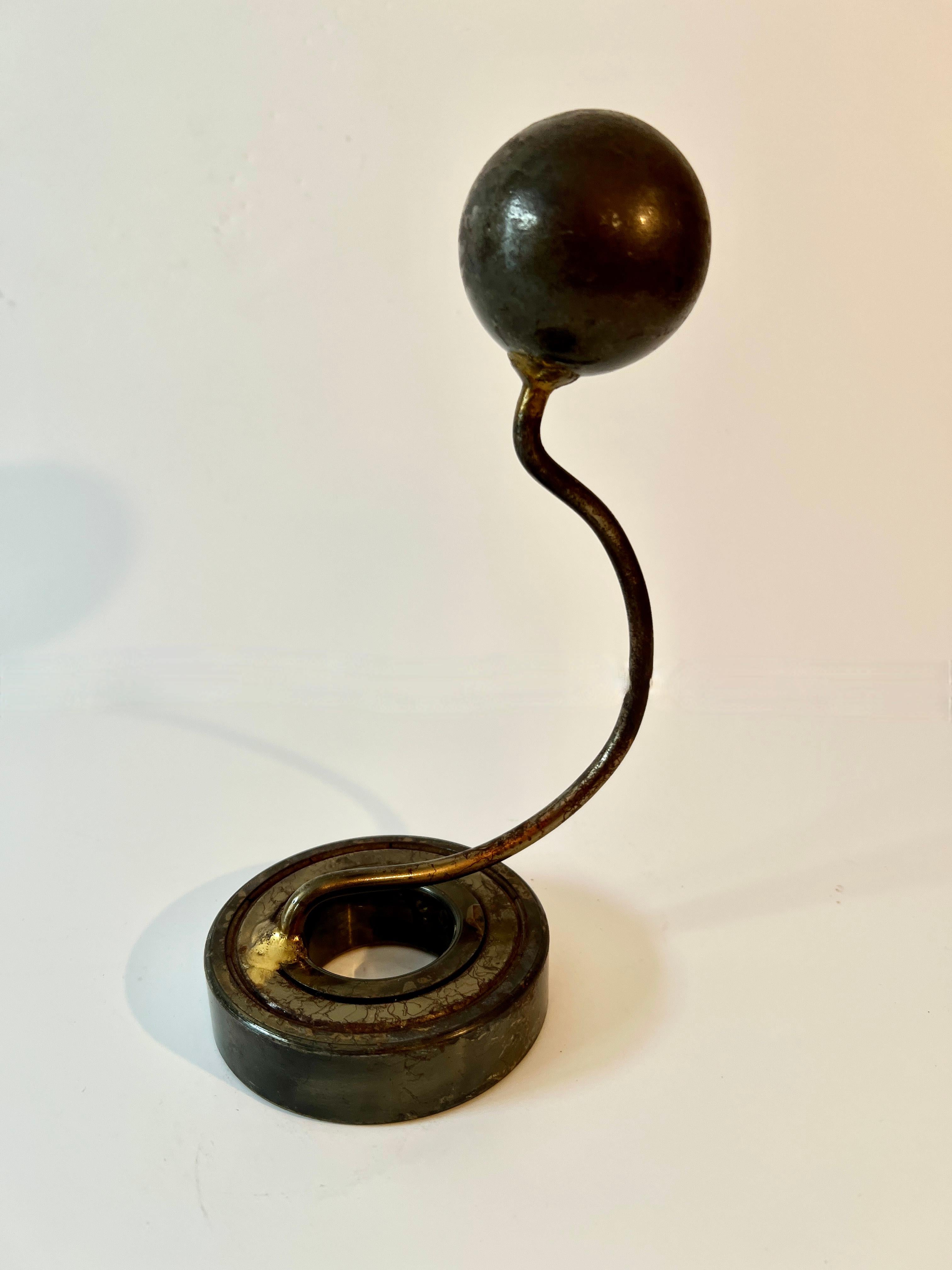 Signed Welded Abstract Metal Sculpture For Sale 1