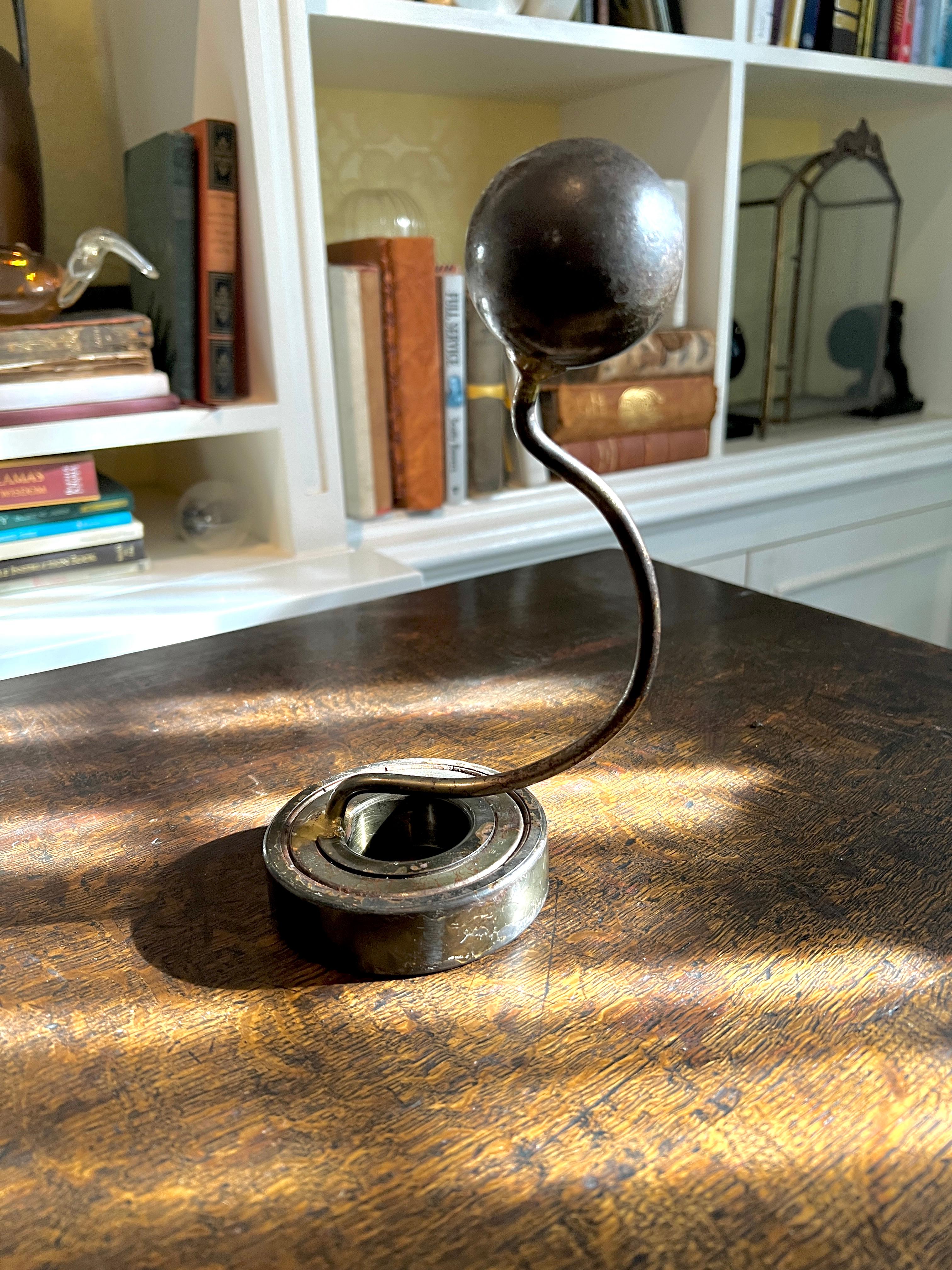 Signed Welded Abstract Metal Sculpture For Sale 2