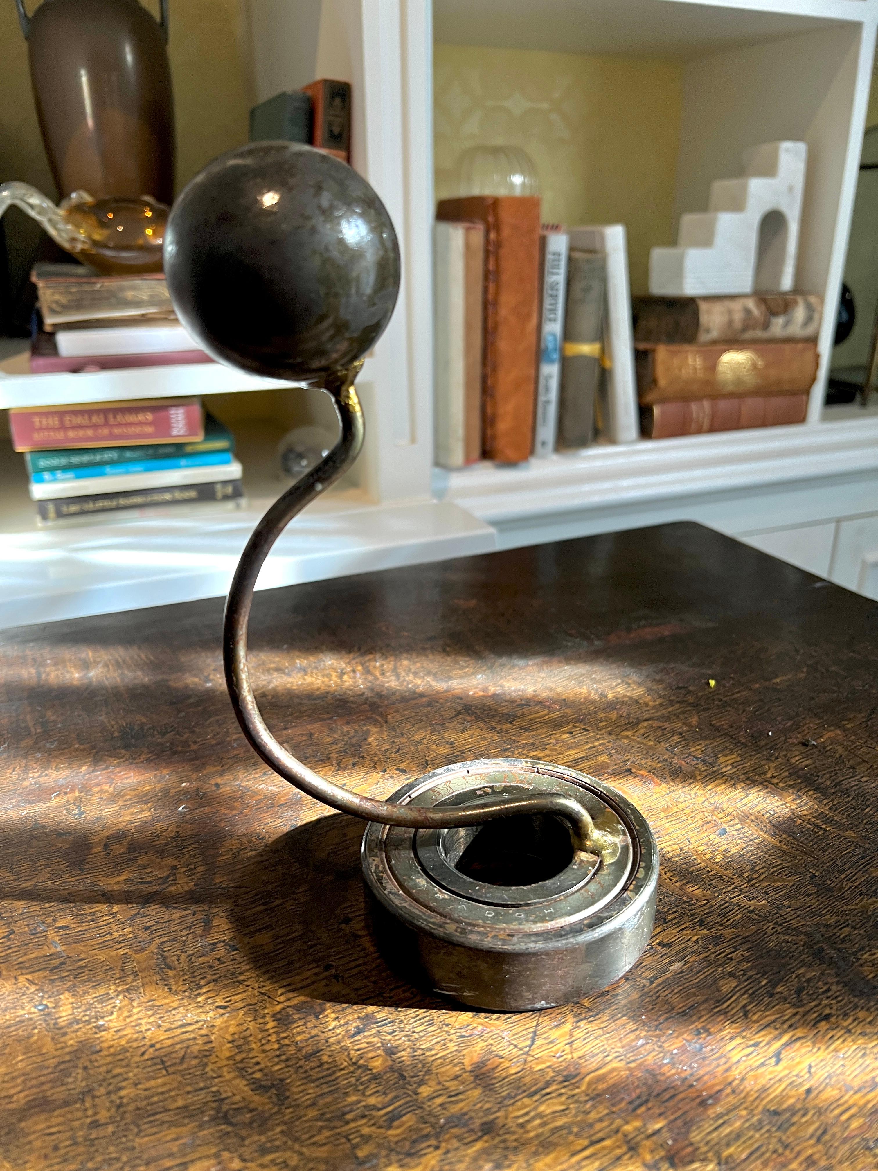 Signed Welded Abstract Metal Sculpture For Sale 3