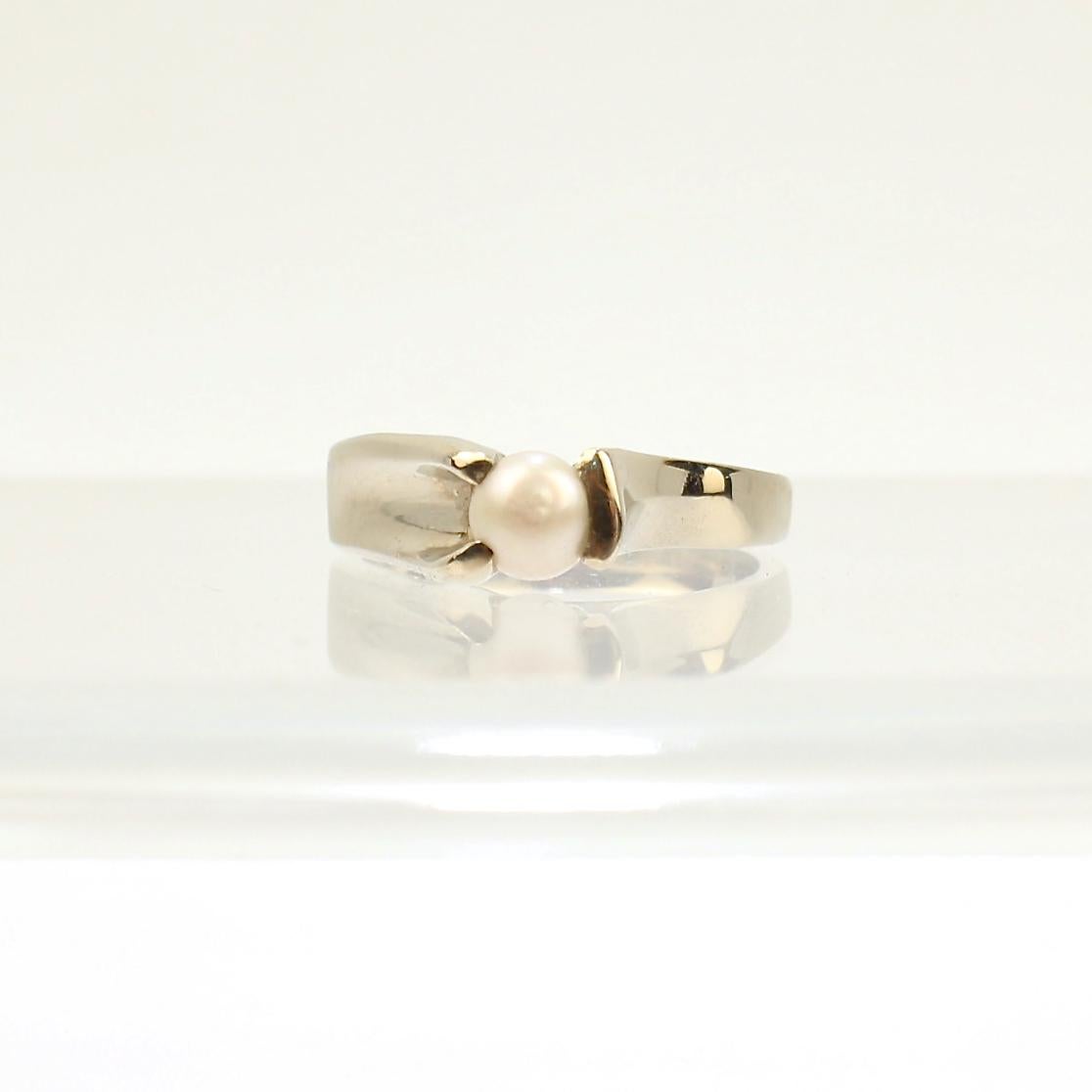 asymmetric pearl ring