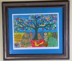 Signed Whimsical lithograph By Judith Bledsoe