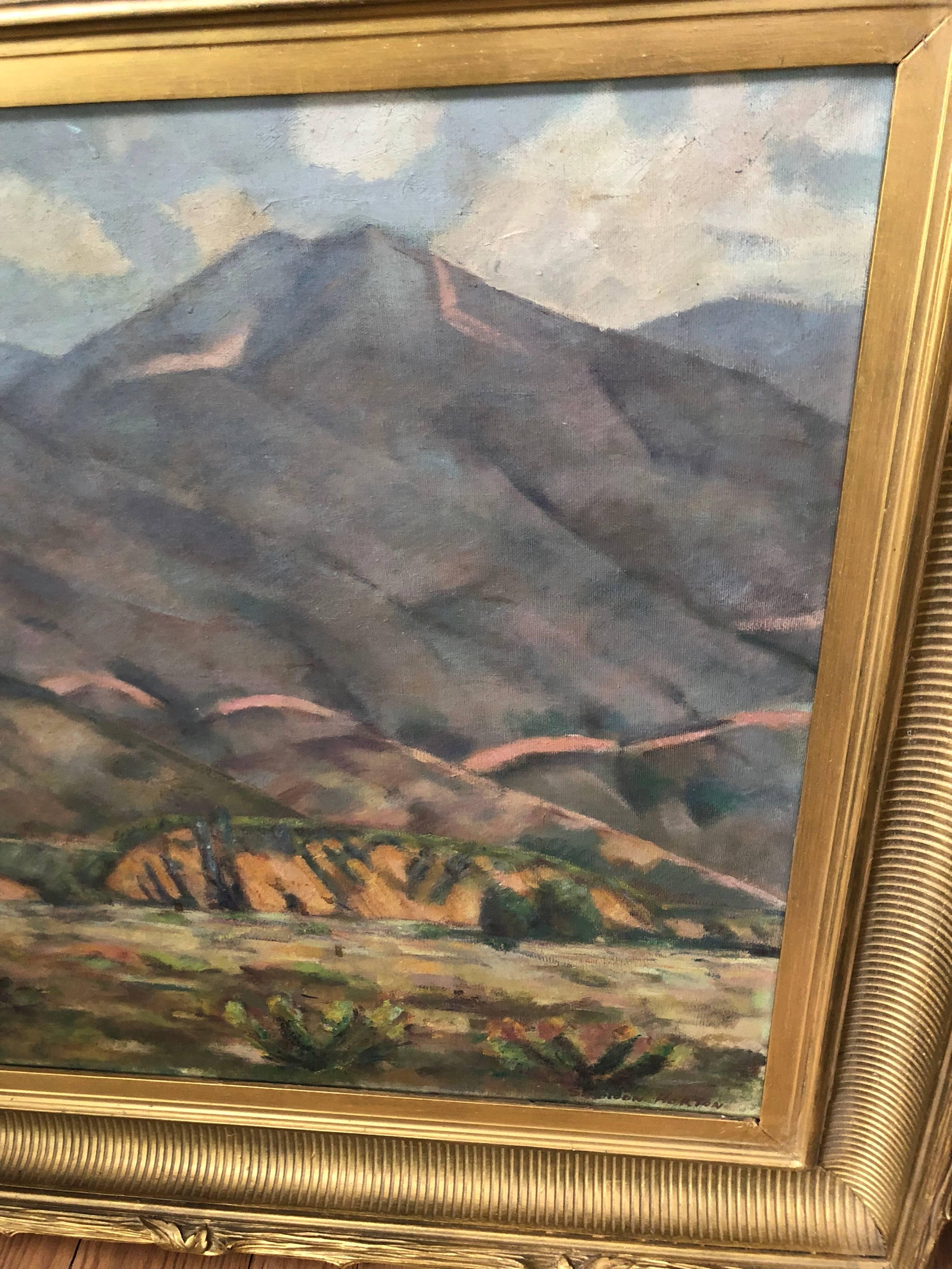 Impressionistisches Landschaftsgemälde, William Sheldon Horton, signiert (Vergoldet) im Angebot