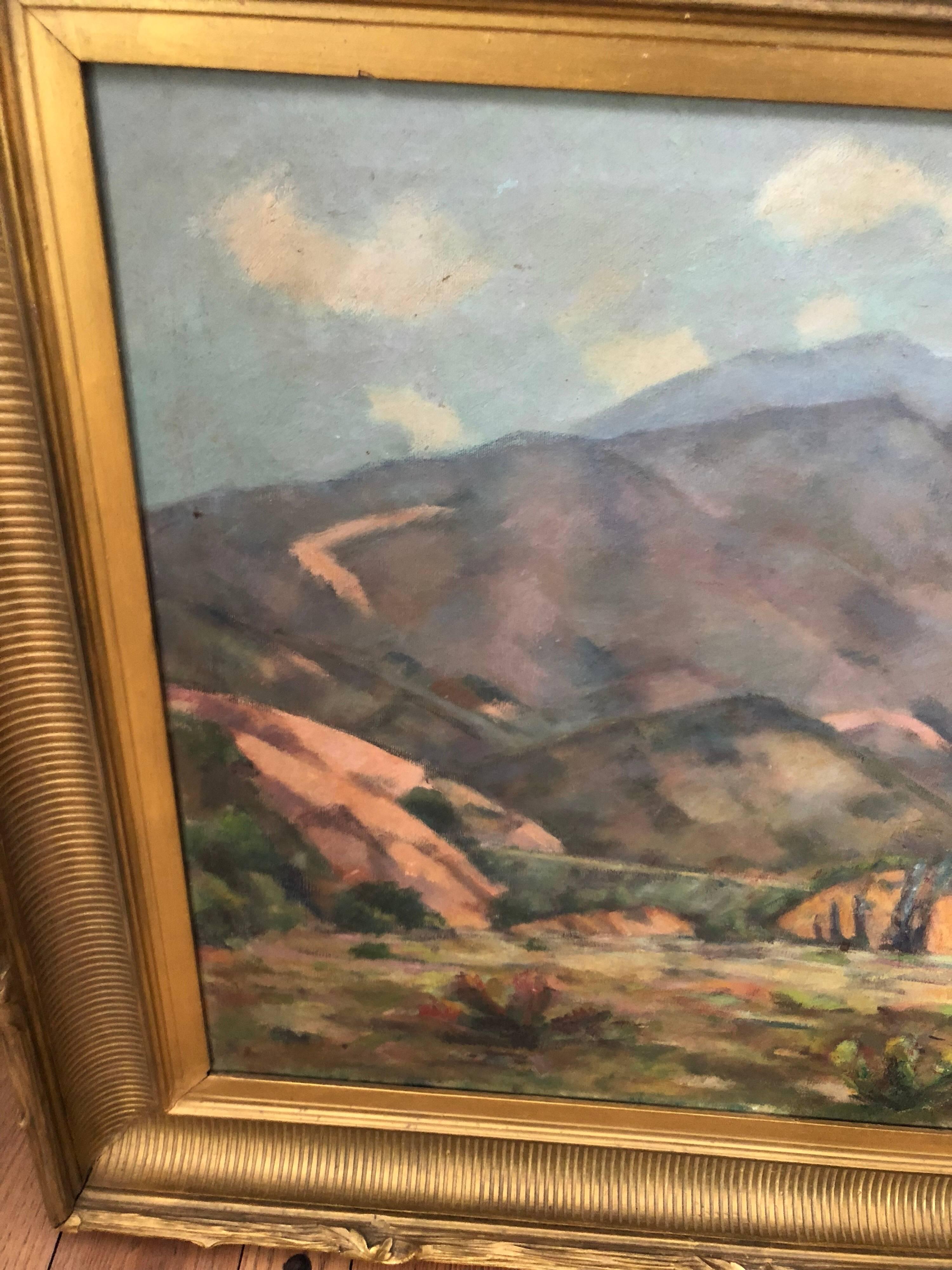 Gilt Signed William Sheldon Horton Impressionist Landscape Painting For Sale