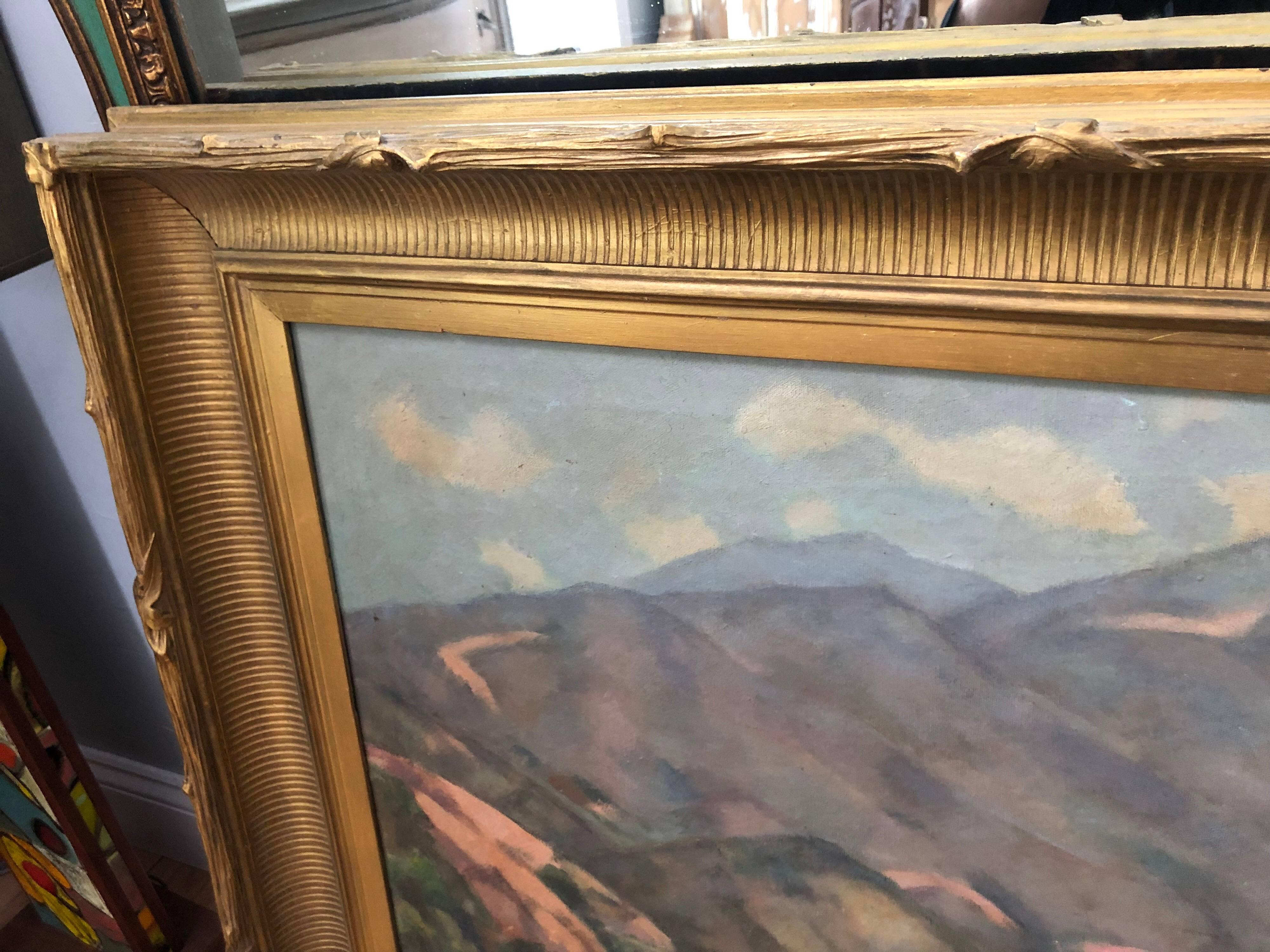 Mid-20th Century Signed William Sheldon Horton Impressionist Landscape Painting For Sale