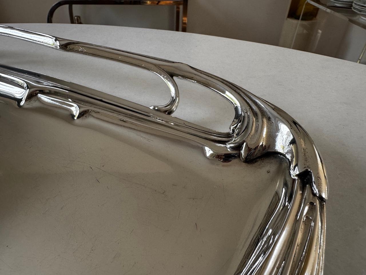 Early 20th Century Signed WMF Art Nouveau Large Serving Tray Silver Plated Circa 1903