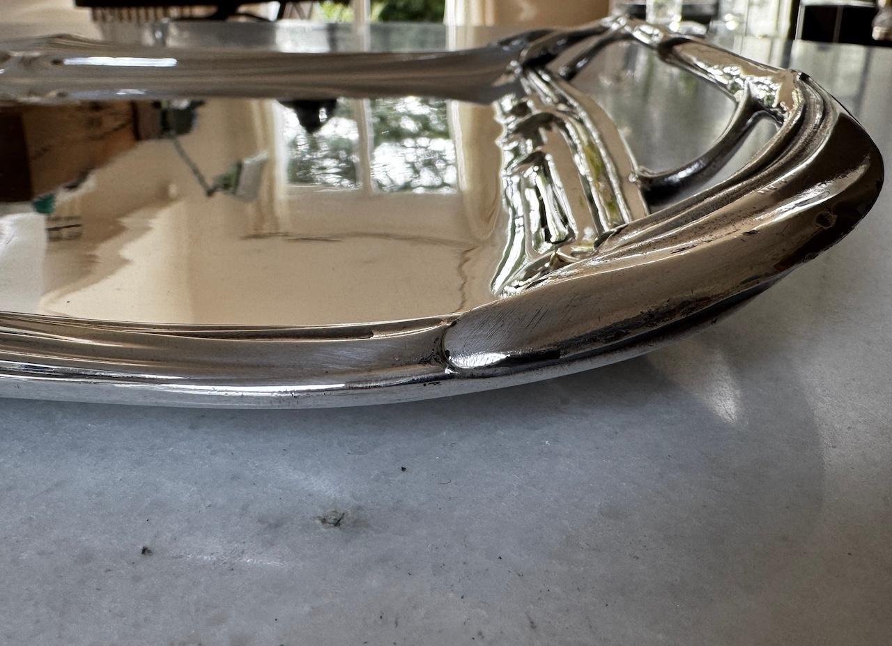 Signed WMF Art Nouveau Large Serving Tray Silver Plated Circa 1903 4