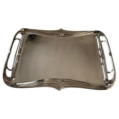 Signed WMF Art Nouveau Large Serving Tray Silver Plated Circa 1903