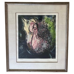 Signed "Woman with Bird" Limited Edition Lithograph by Marc Chagall