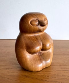 Signed Wood Sculpture by Claude Litschgy "Luscoz", France 1984
