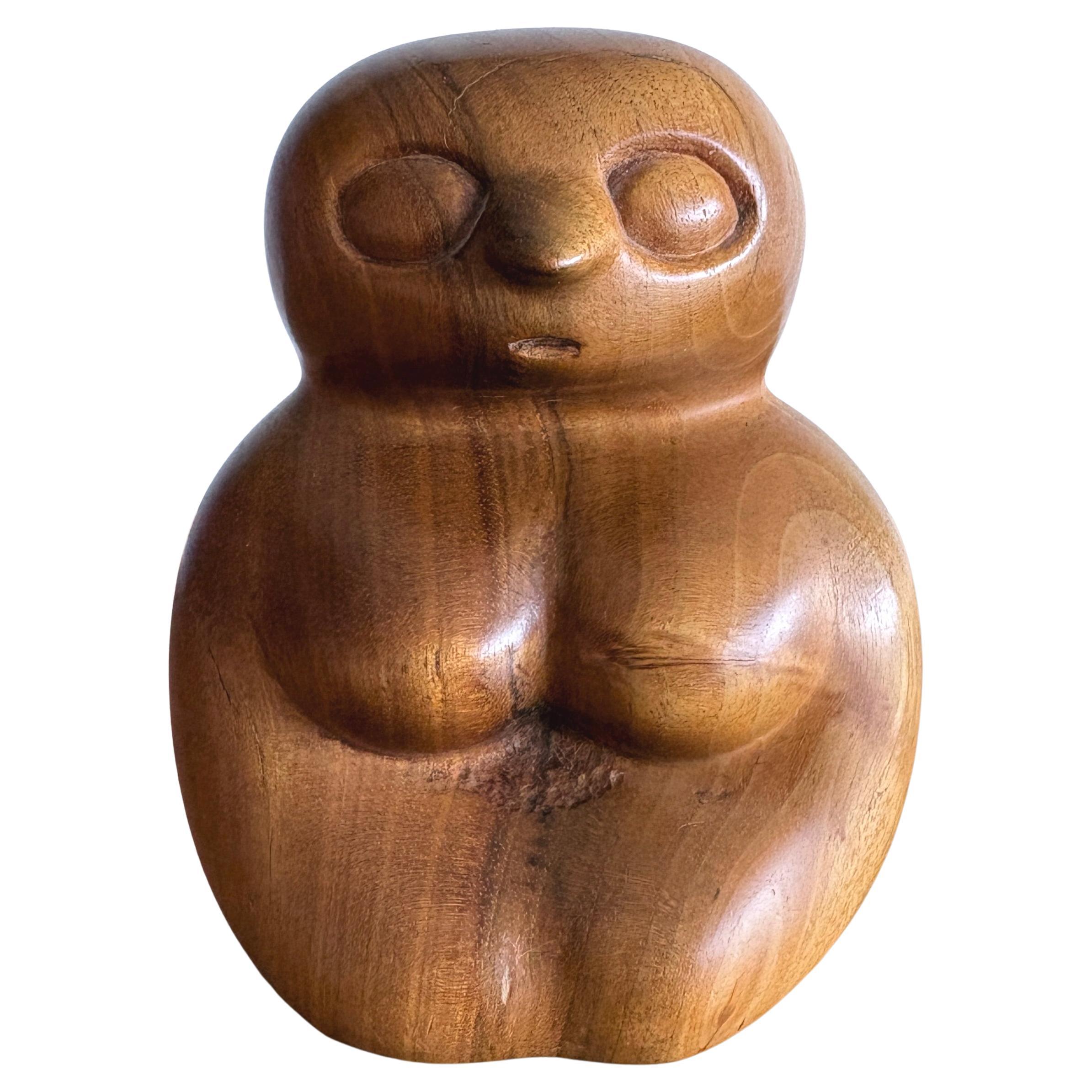 Signed Wood Sculpture by Claude Litschgy "Luscoz", France 1984