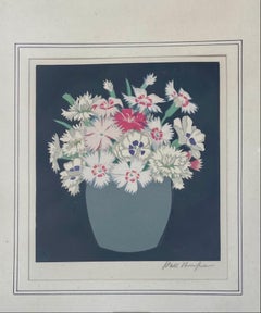 Signed Woodcut ‘Pinks’ by John Hall Thorpe