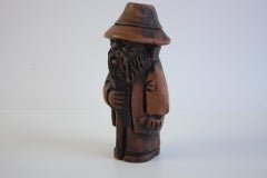 Signed Wooden Folk Art Figurine by S. Wodynski, Central Europe, ca. 1970s