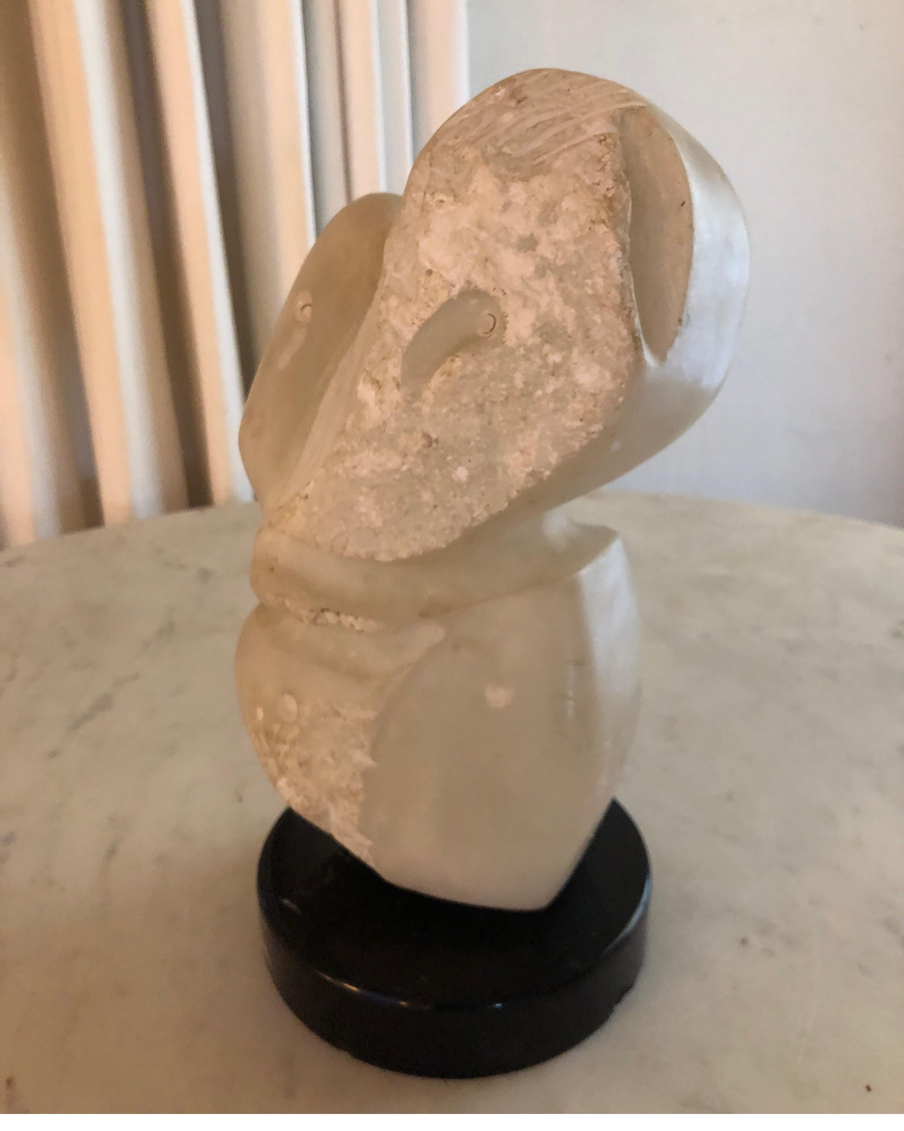 Signed Yehuda Dodd Roth White Stone Sculpture For Sale 1