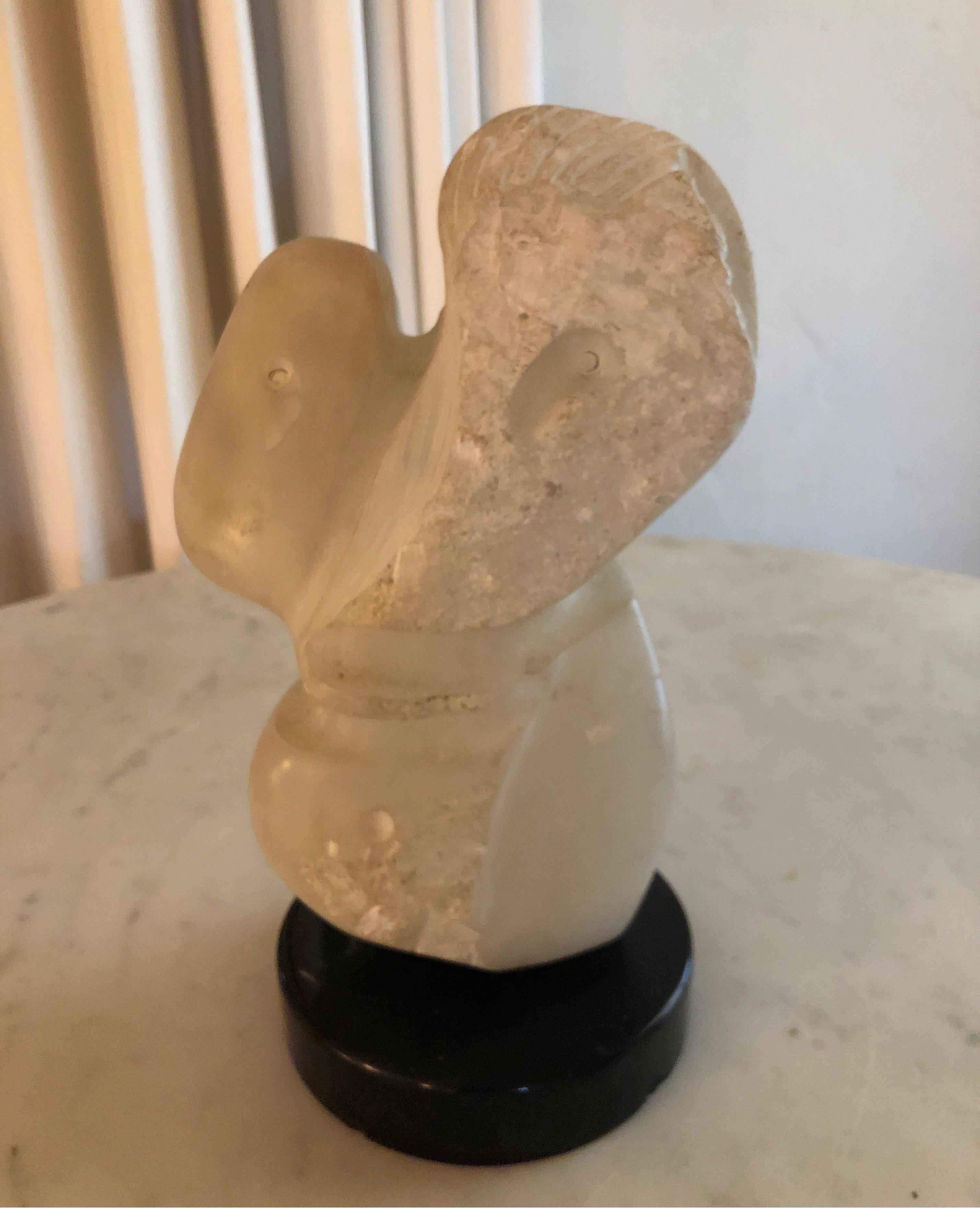 Signed Yehuda Dodd Roth White Stone Sculpture For Sale 2
