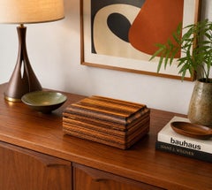Signed Zebrawood Decorative Box, American Studio Craft, circa 1970s