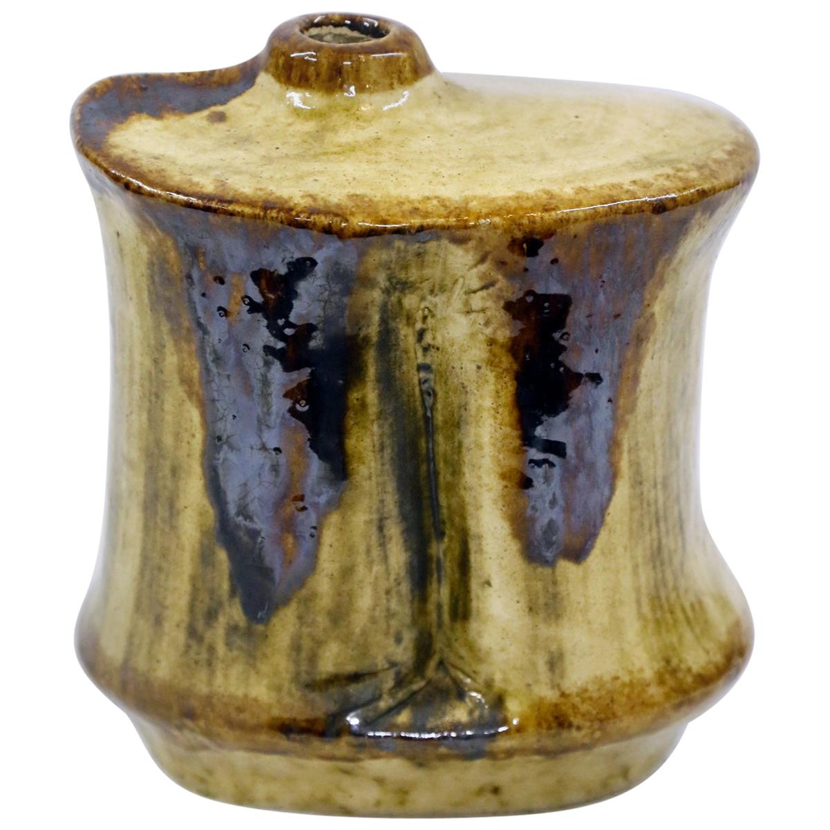 Signed Zsolnay Ceramic Pyrogranite Vase, 1970s