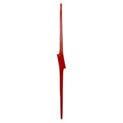 Scultura da parete verticale “Signes Red” in Steele di Jean-Baptiste Van Den Heede