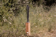 Scultura da parete “Signes” in acciaio naturale di Jean-Baptiste Van Den Heede