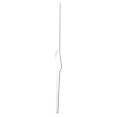 Signes White Vertical Sculpture in Natural Wood by Jean-Baptiste Van Den Heede