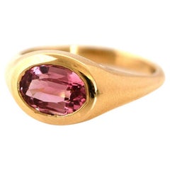 Signet 18ct Gold Tourmaline Ring