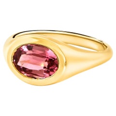 Signet 18ct Gold Tourmaline Ring