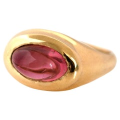 Signet 18ct Gold Tourmaline Ring
