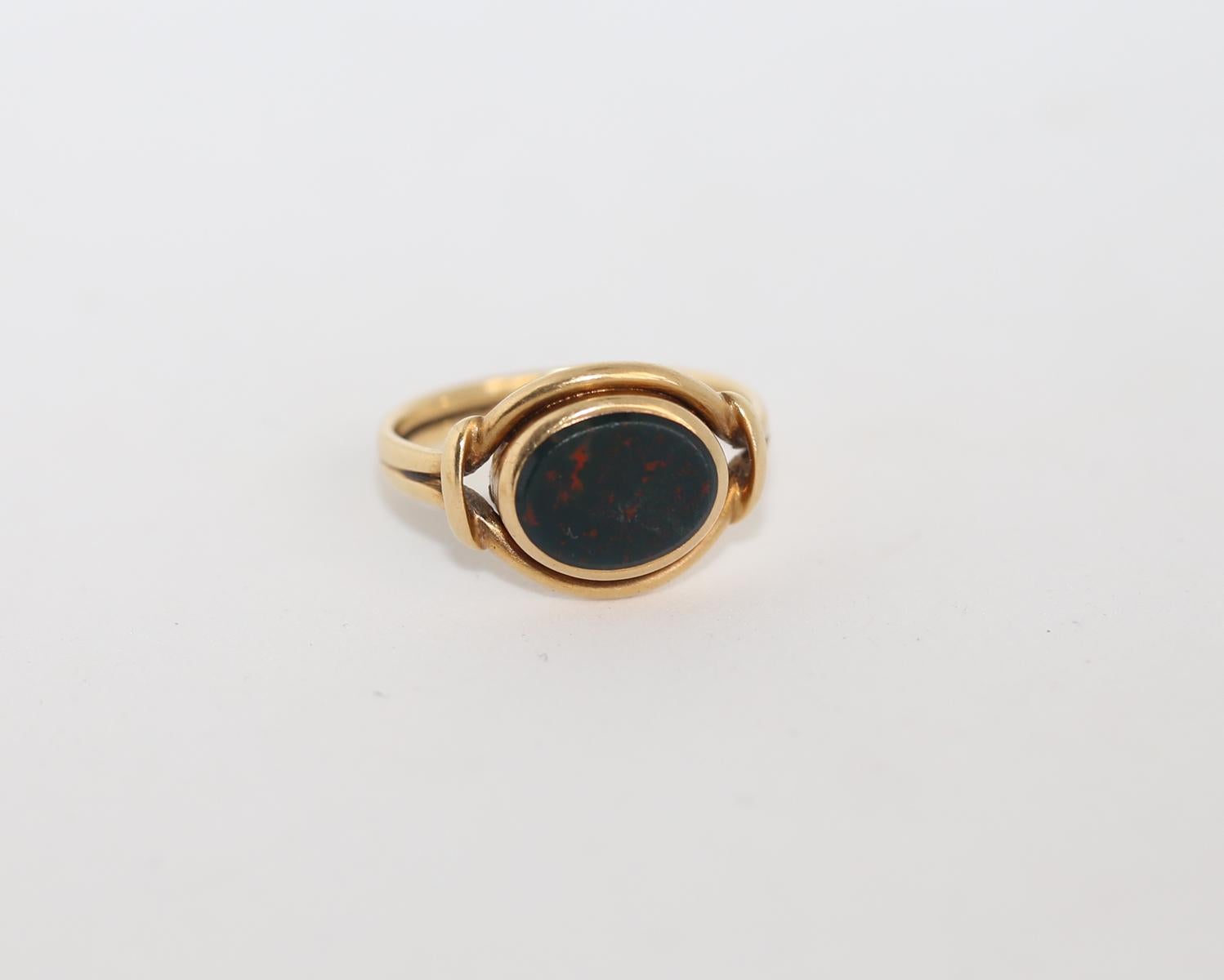 Fine antique signet ring which still waits for its signature to be carved. It is a unique opportunity to have an original antique ring but have your personal initials added to it. It is beautiful as is too and can be worn without any signature