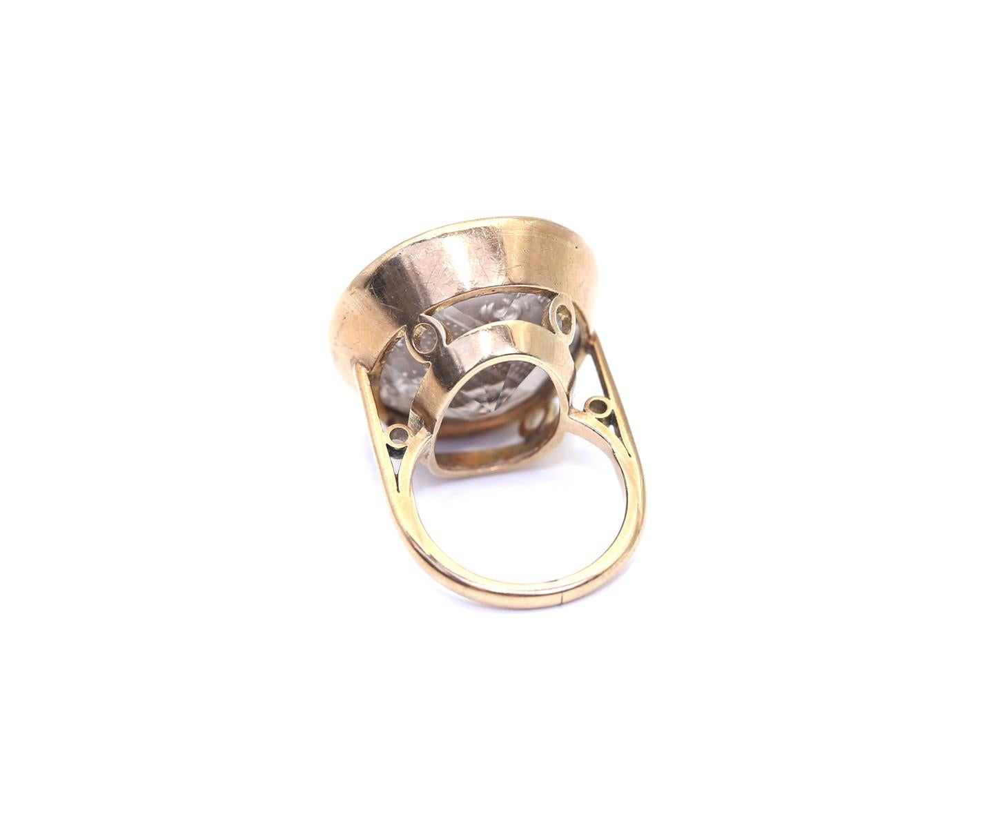 da uomo o donna Anello Signet Donec Devs Dat Dono Topaz Britannico in oro 9 ct, 1890 in vendita