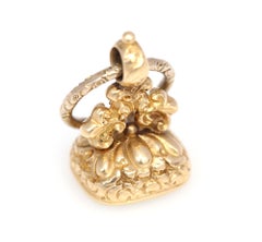 Signet Cornelian Fob Blank 18 Karat Yellow Gold, 19th Century