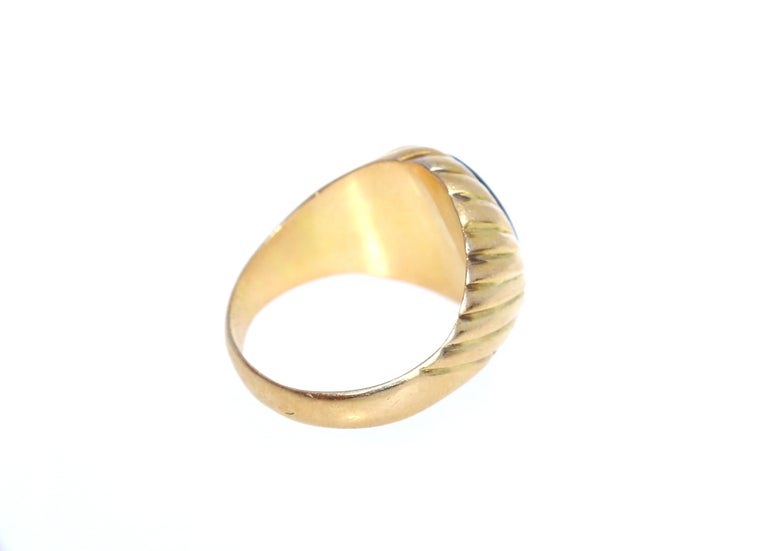 Signet Knight 18 Karat Gold Ring, 19th Century, France at 1stDibs