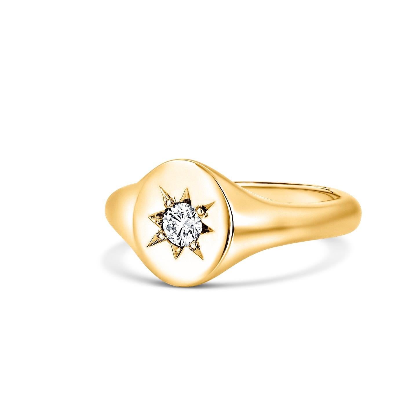 For Sale:  Signet 18ct Gold Polaris Ring 5