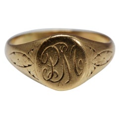 Antique Signet Ring 10 Karat Gold