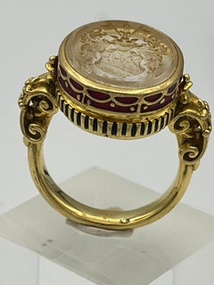 Signet Ring 18 K Gold 18 Century Stil