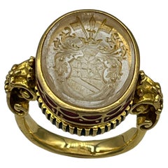 Signet Ring 18 K Gold 18 Century Stil