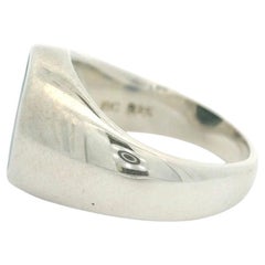 Anello con sigillo, Argento 925/-, Onice Niccolò 10,5 x 9,0 mm, con incisione araldica