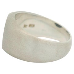 Signet Ring,  925/- Silver, Niccolo Onyx 10.5 x 9.5 mm, with Heraldic Engraving